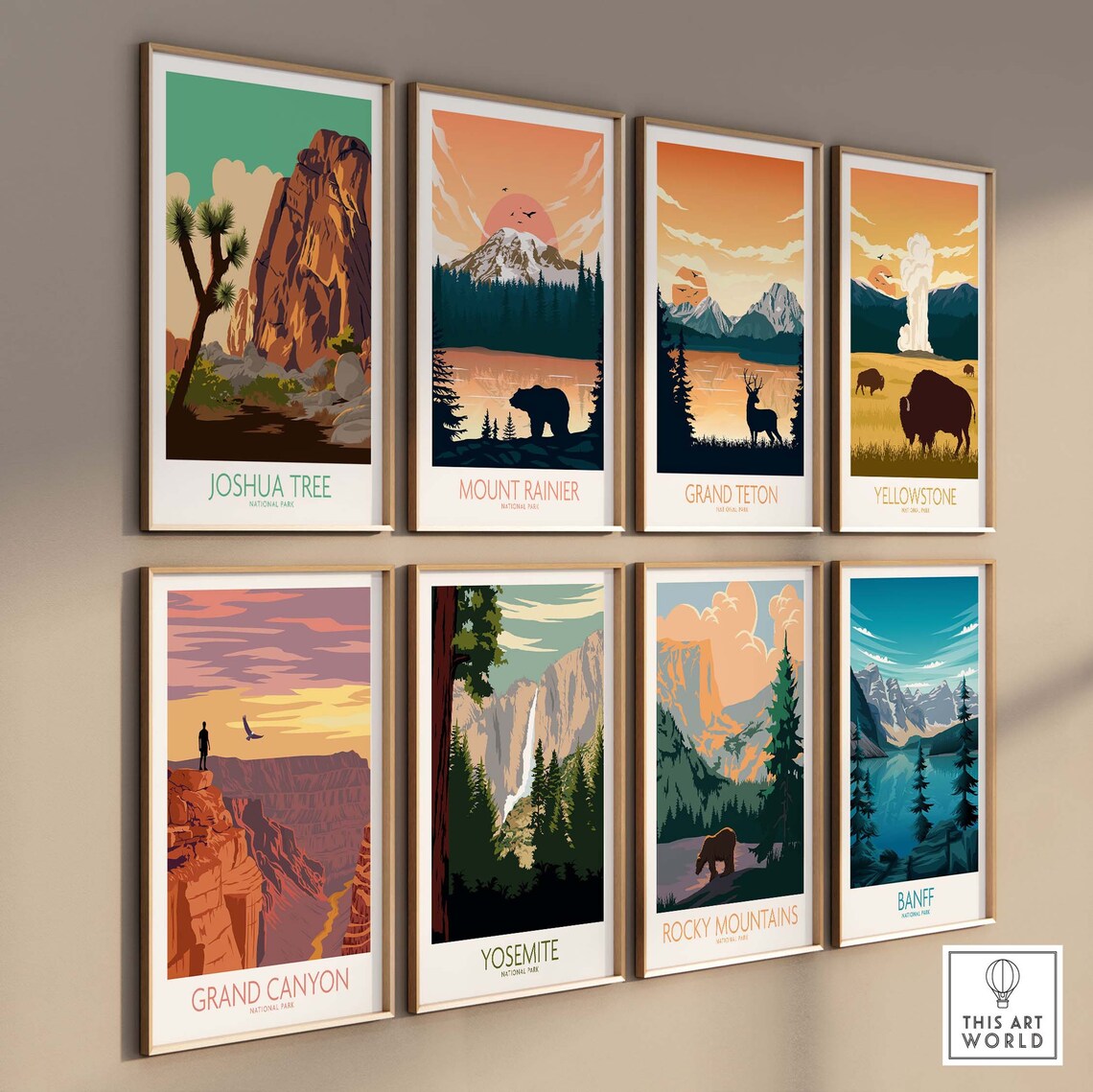 Joshua Tree National Park Majestic Rock Formation Desert Art Poster - Image 3