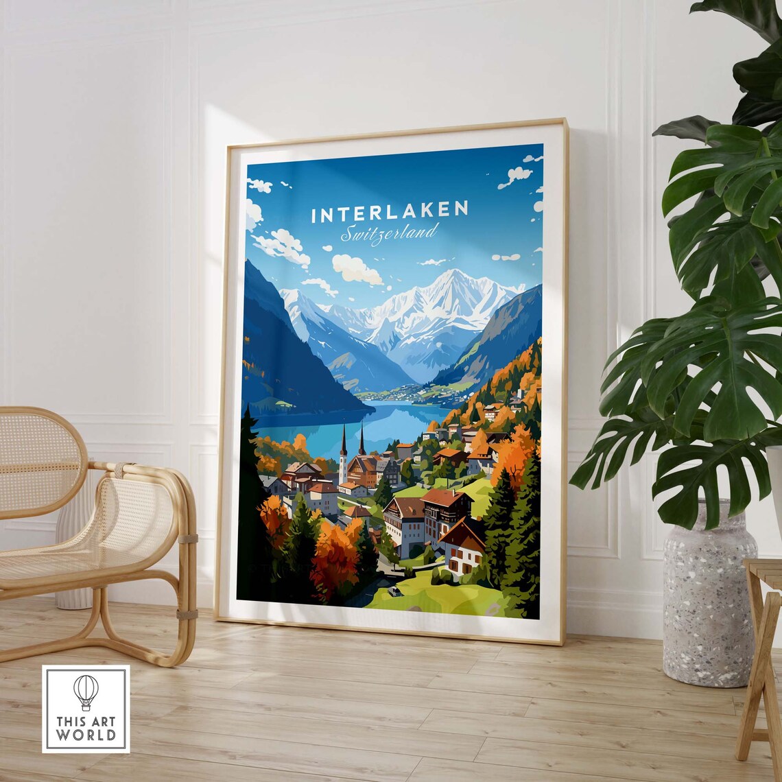 Interlaken Travel Poster, Personalized Wall Art - Image 2