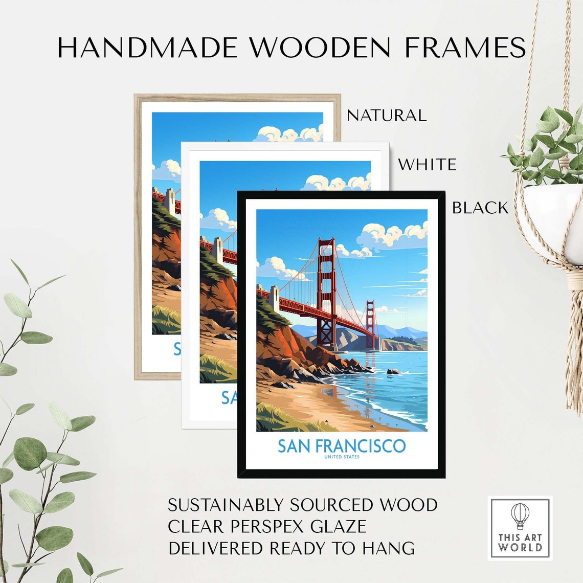 San Francisco Travel Poster Art Print - Image 4