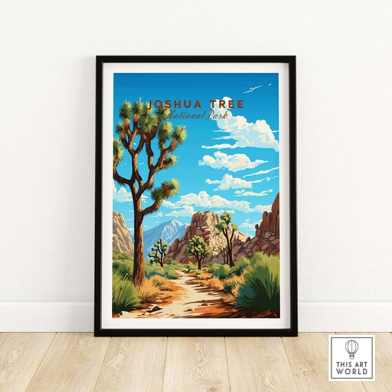 Joshua Tree National Park Desert Trail Rock Formation Poster