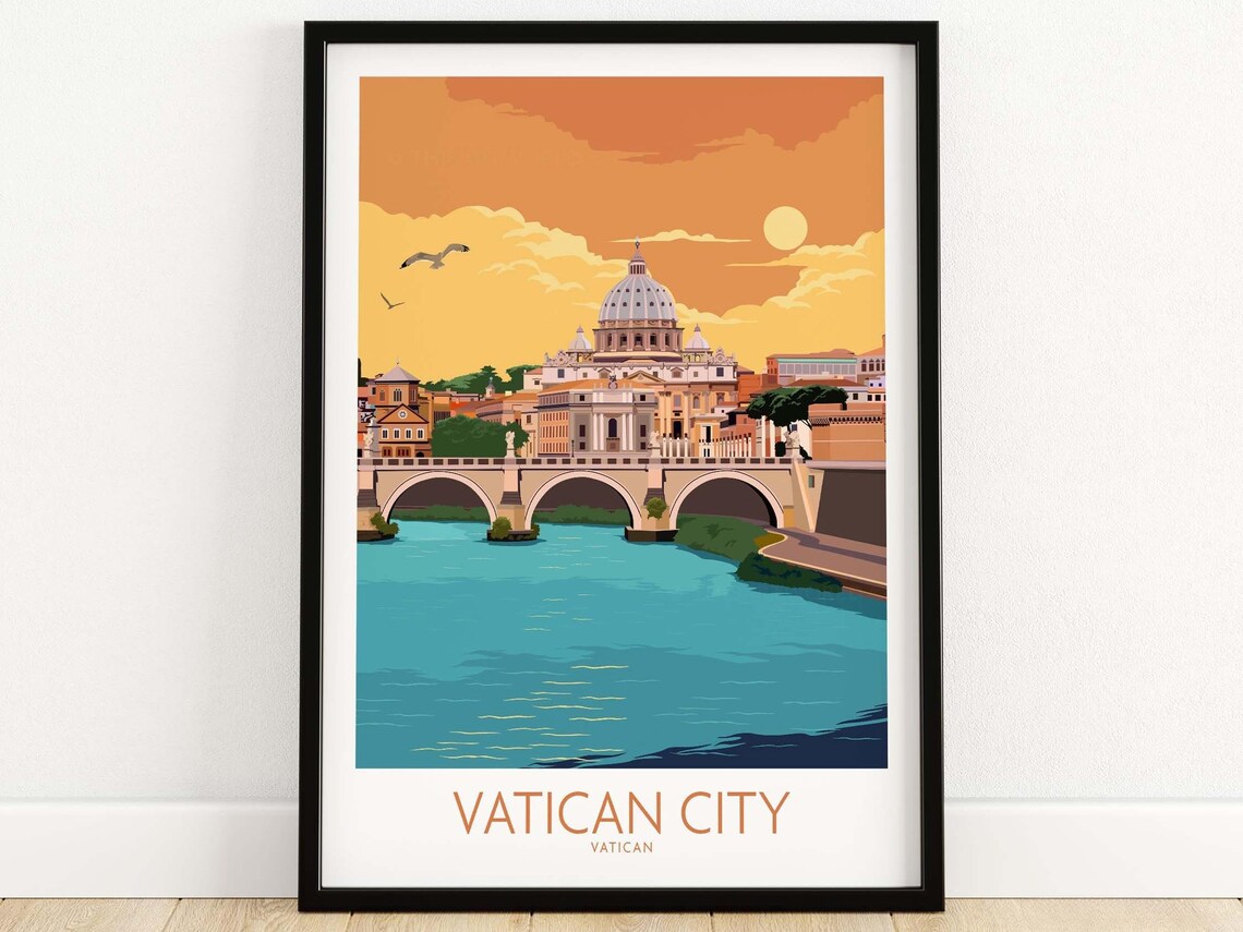 Vatican Travel Poster, Rome Italy Art Print
