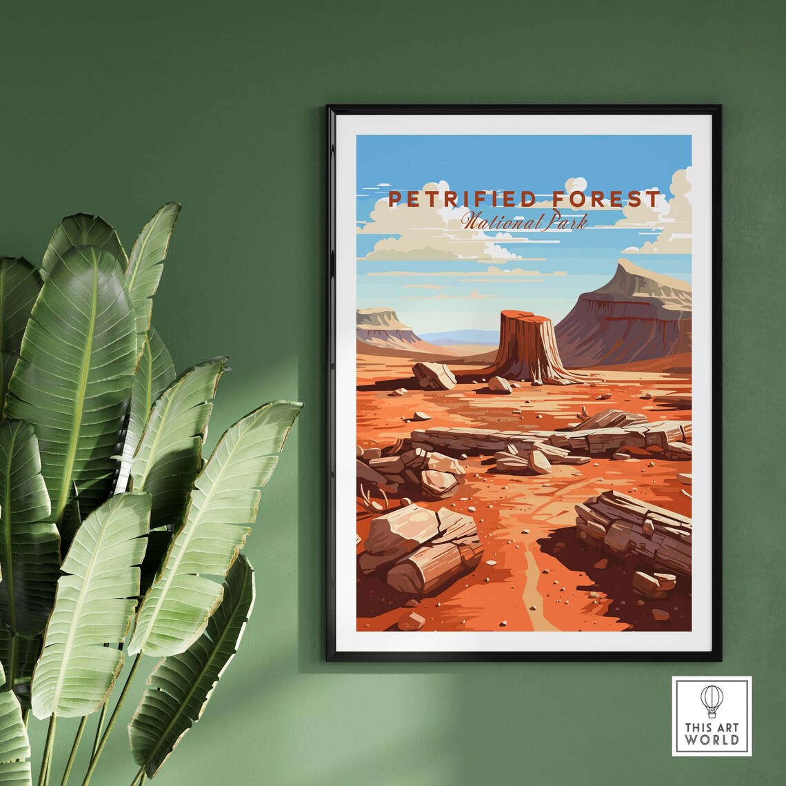 Petrified Forest National Park Desert Log Landscape Travel Poster - Image 2