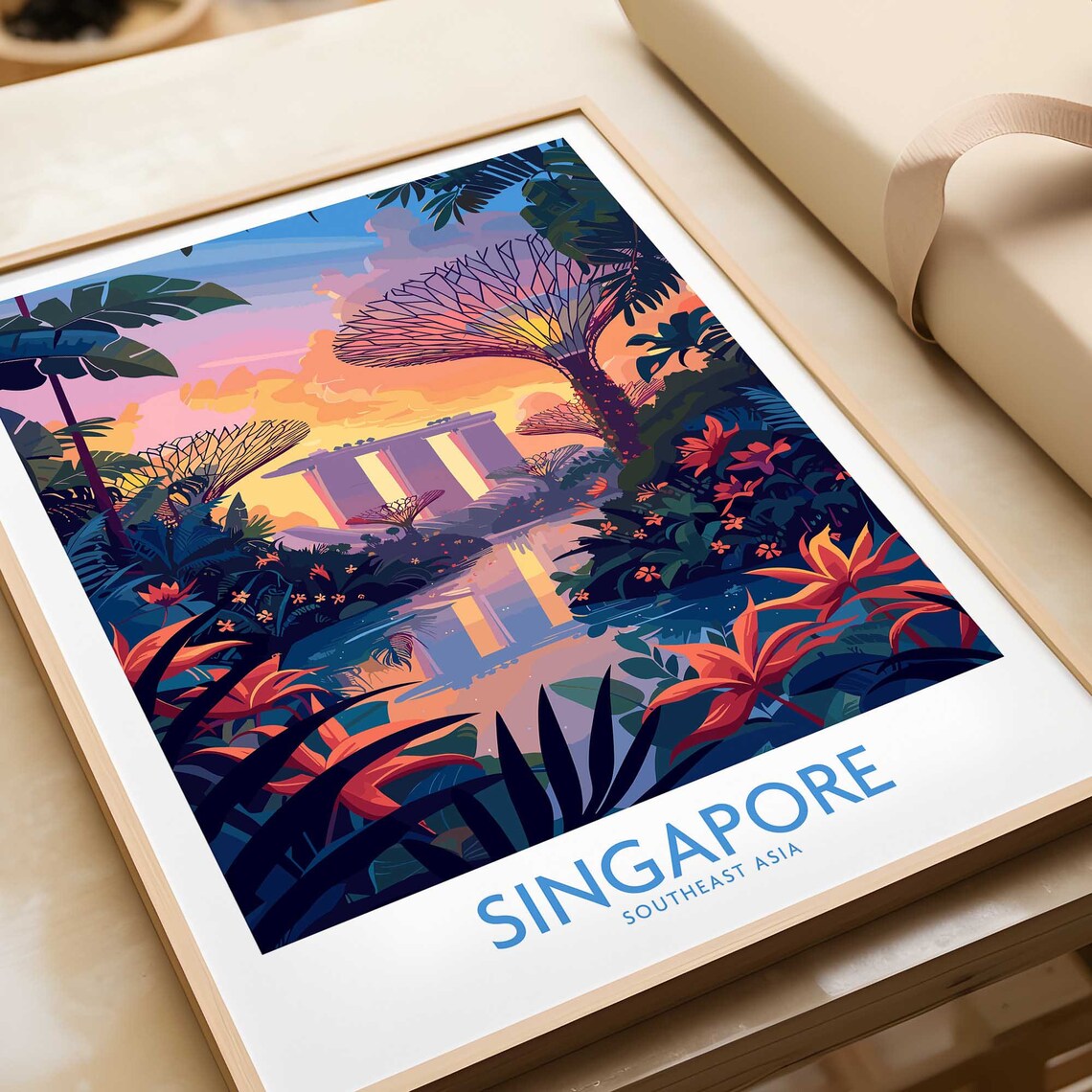 Singapore Home Decor Gift Wall Art Print