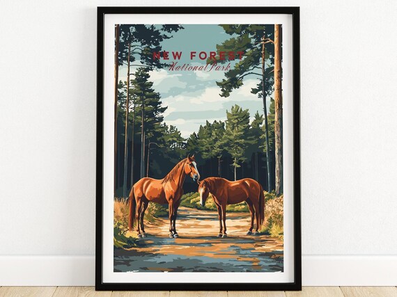 New Forest National Park Travel Poster
