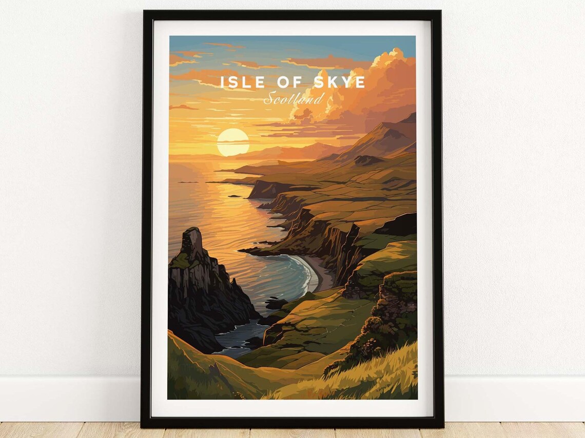 Isle Of Skye Travel Poster, Scotland Art Print