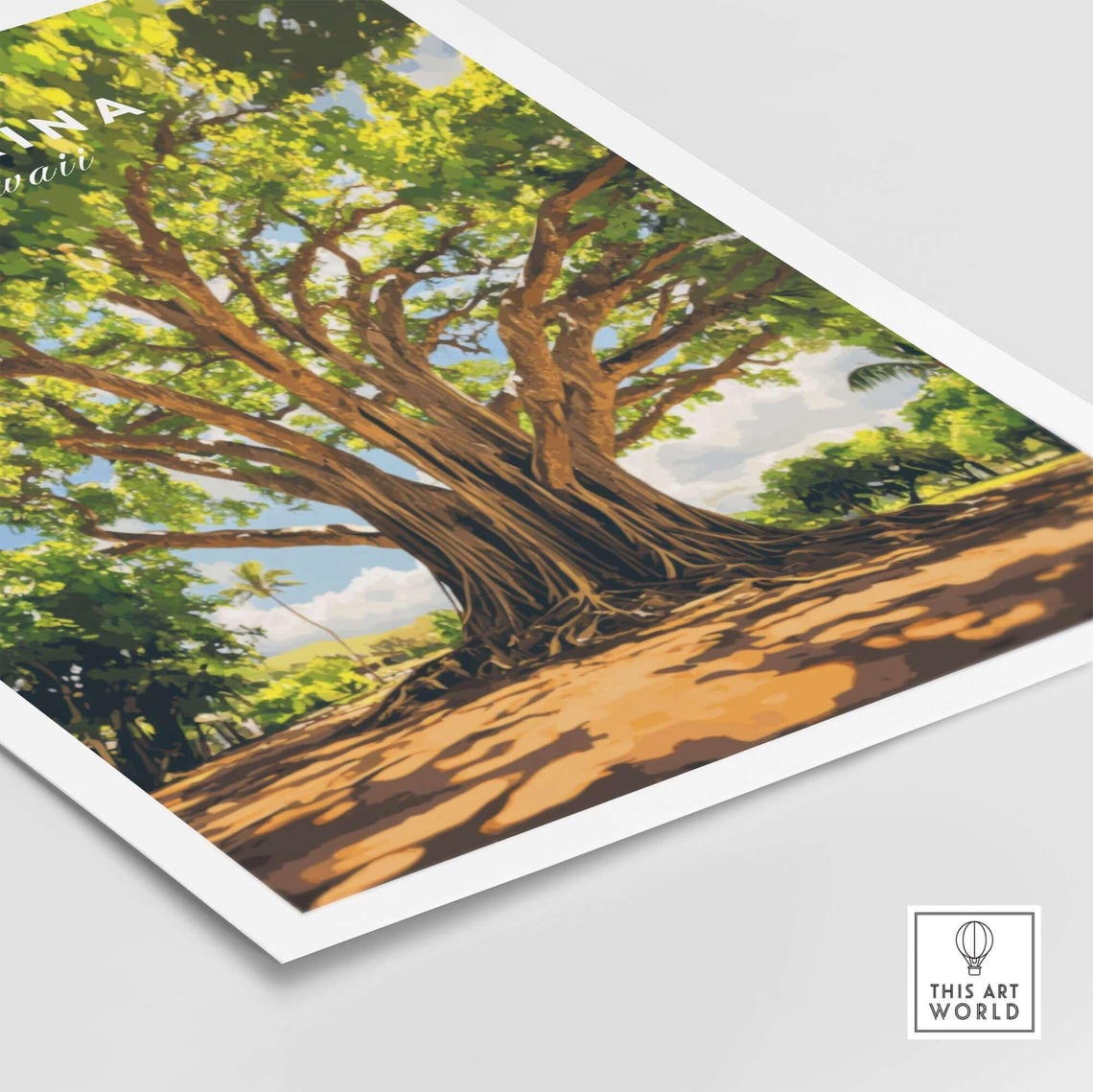 Lahaina Banyan Tree, Hawaii Travel Poster - Image 5