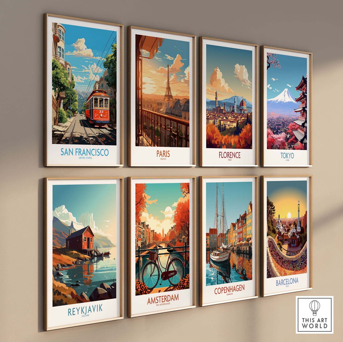 San Francisco Travel Poster, Home Decor Illustration - Image 3