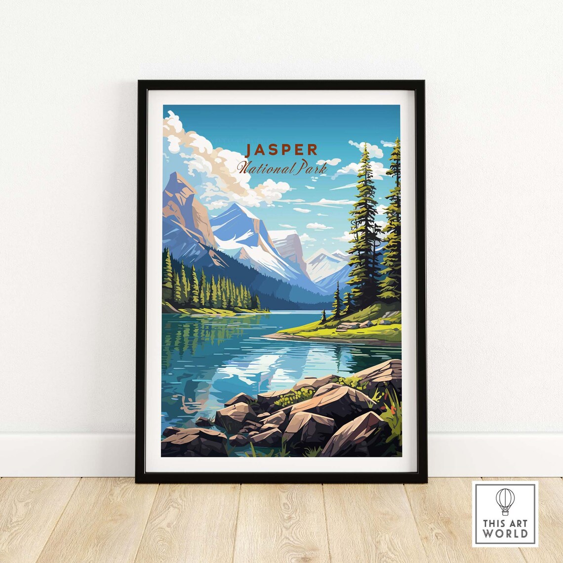 Jasper National Park Travel Poster, Home Decor Print