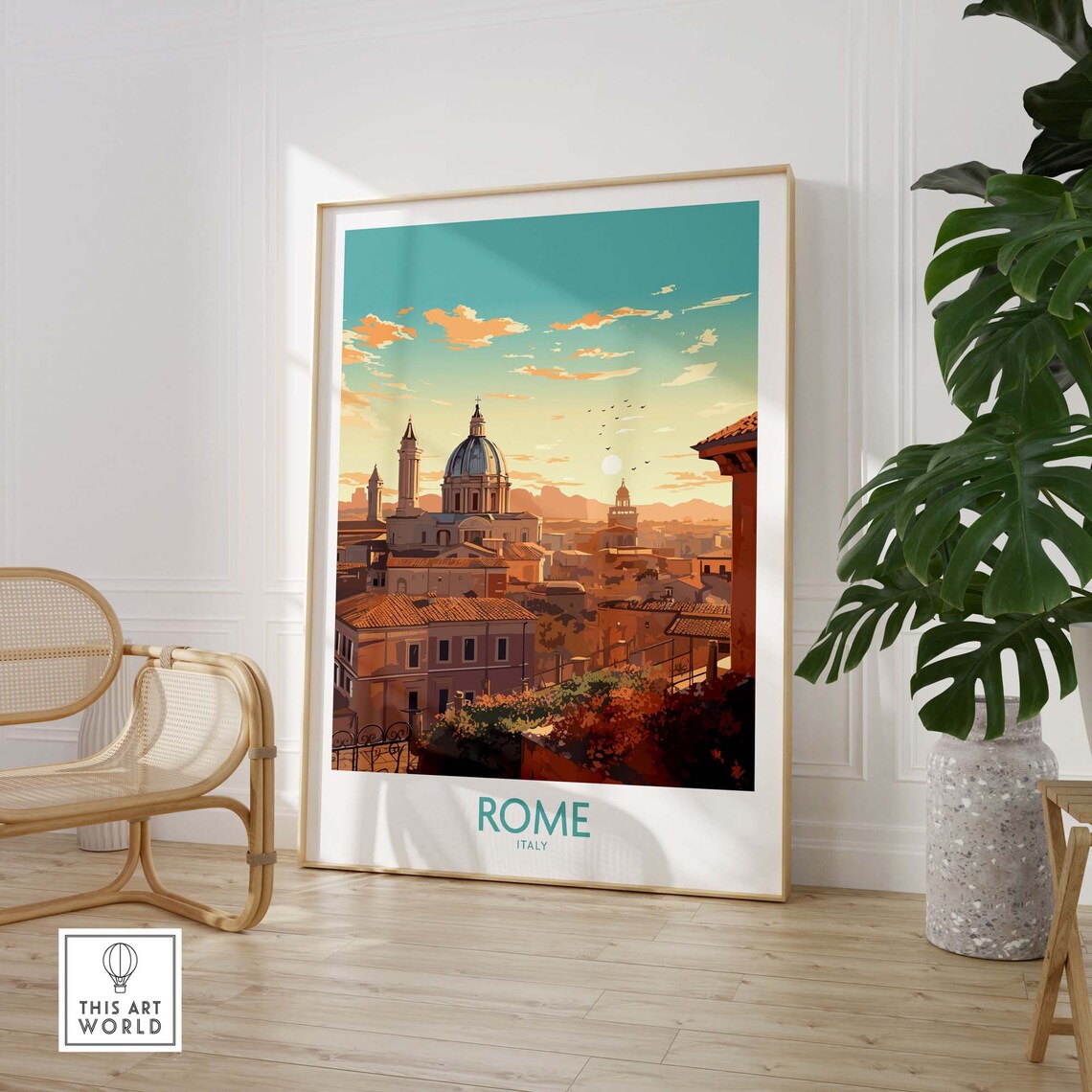 Rome Italy Travel Poster, Art Print for Europe - Image 3