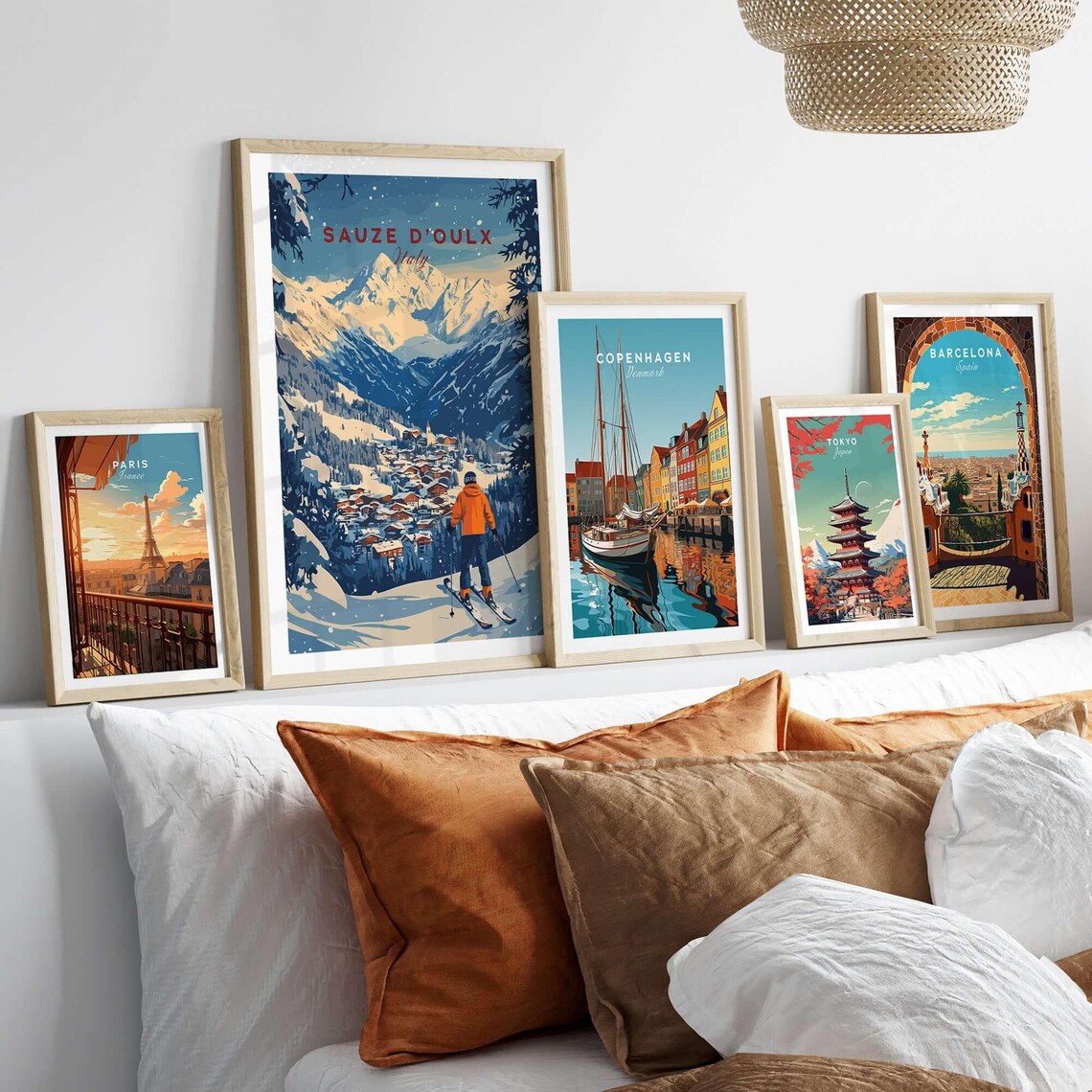 Winter Sports Art Print, Ski Lodge Decoration - Image 3