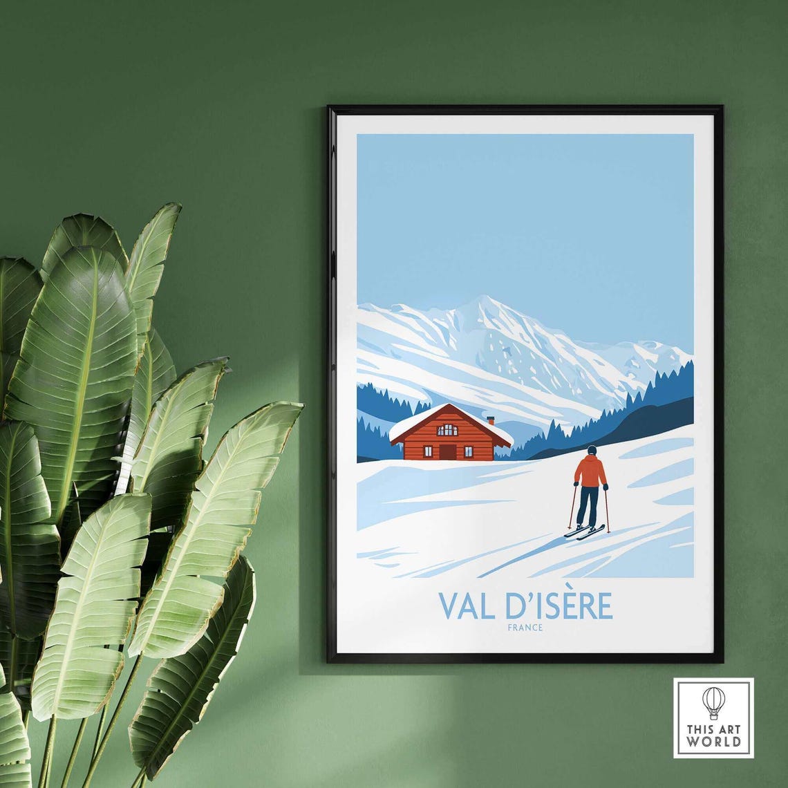 Winter Sports Art Print, Gift for Skier - Image 2