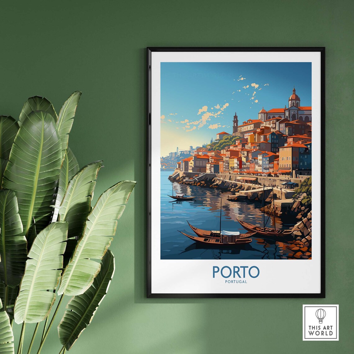 Porto Travel Poster, Personalized Gift Wall Decor - Image 2