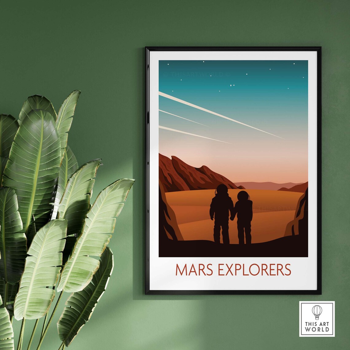 Mars Explorers Travel Poster, Space Wall Art - Image 2