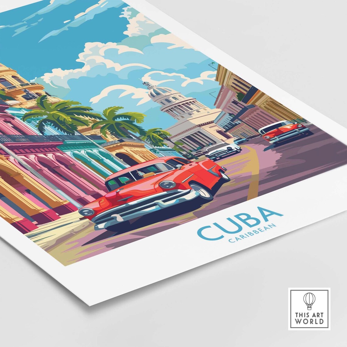 Cuba Travel Poster, Havana Home Decor Art Print - Image 4