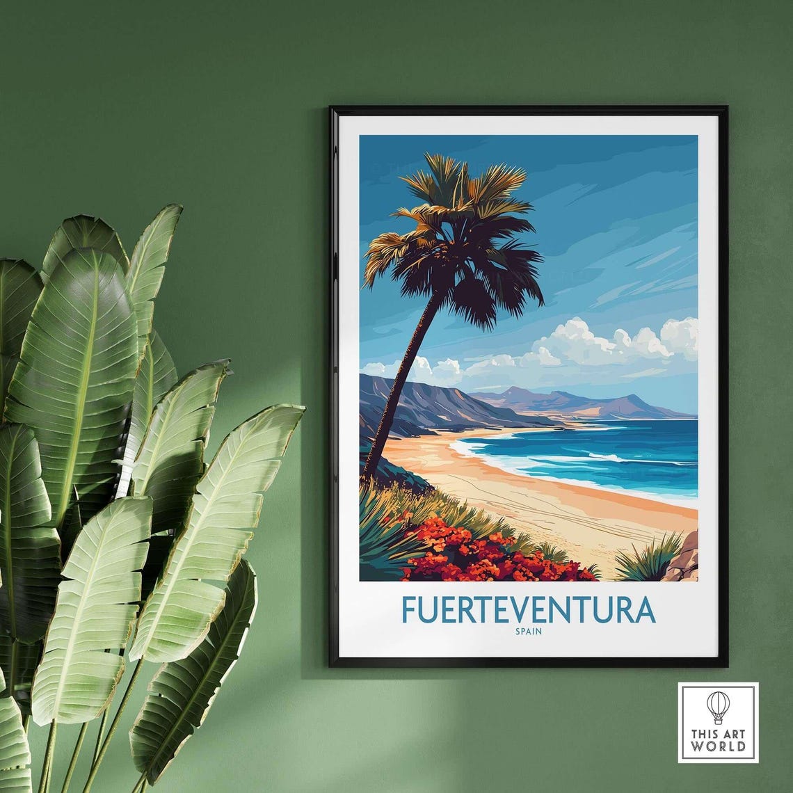 Fuerteventura Travel Poster, Canary Islands Illustration - Image 2