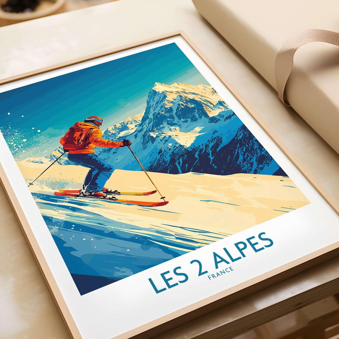 Les 2 Alpes, France Ski Resort Travel Poster