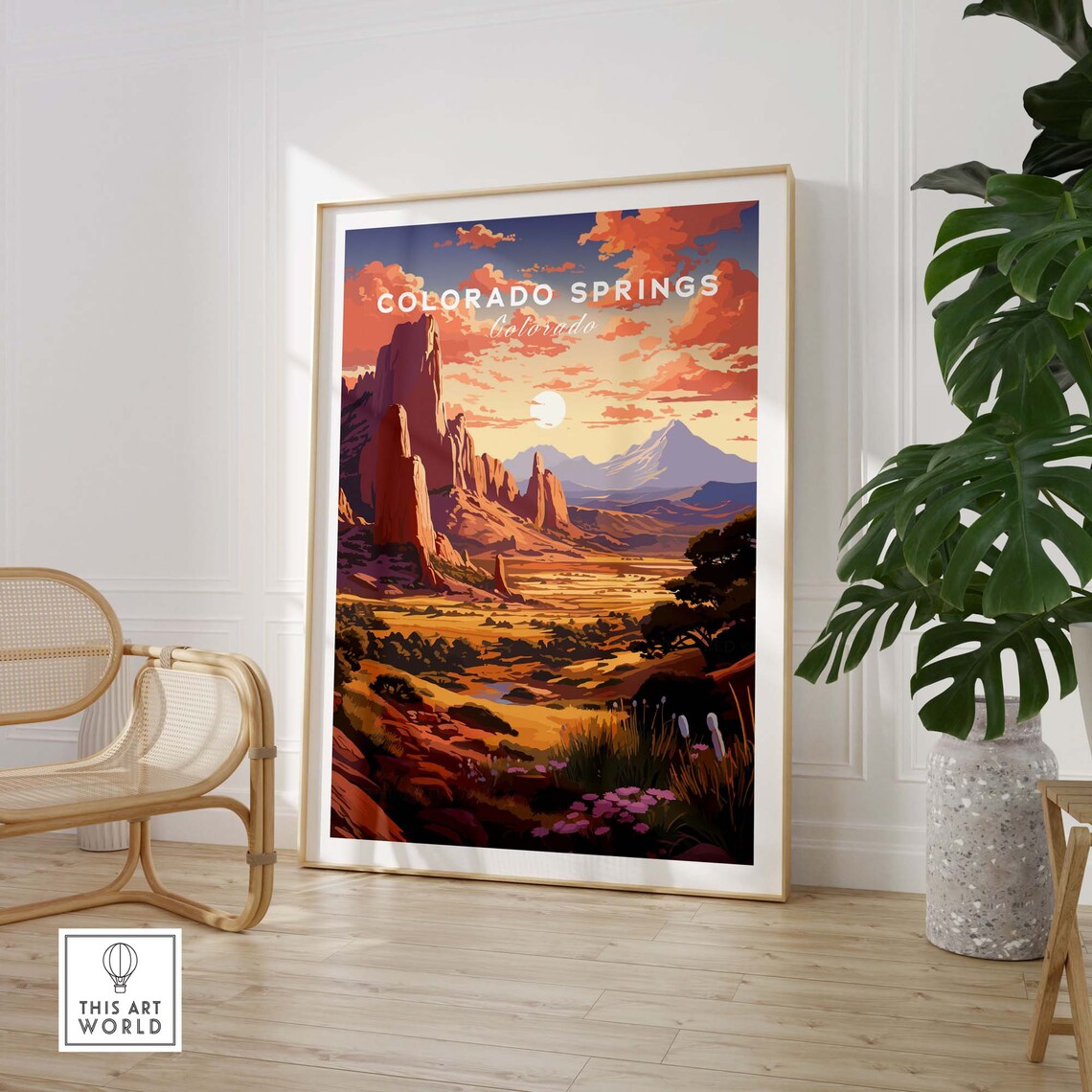 Colorado Springs Colorado Garden Of The Gods Red Rocks Sunset Poster - Image 3
