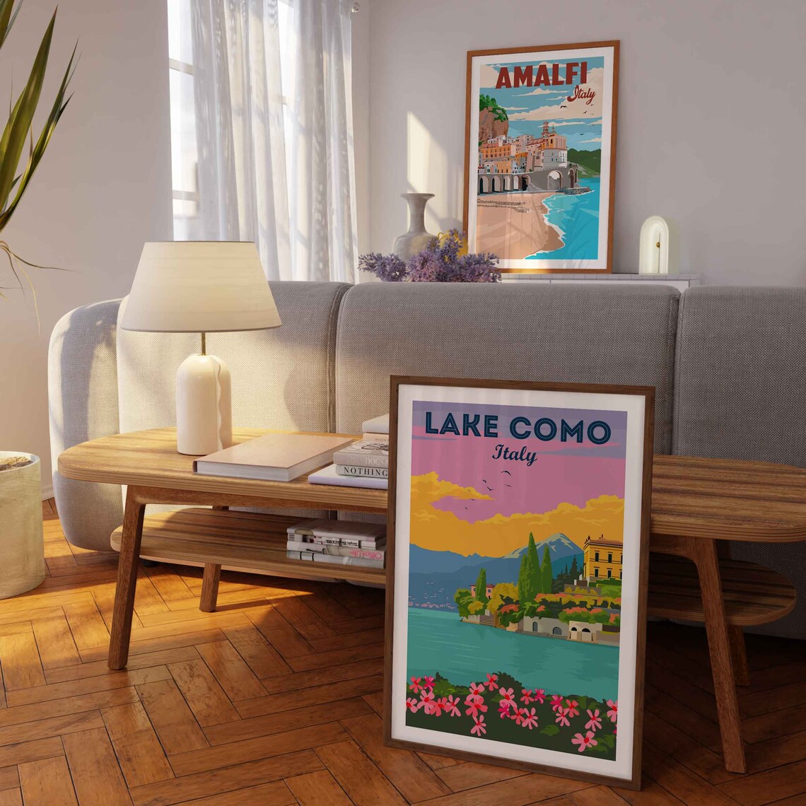 Lake Como Italy Travel Poster, Italian Wall Art - Image 2