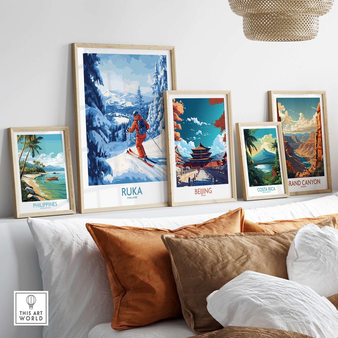 Lapland Ski Scene, Ruka Finland Winter Sports Print - Image 3