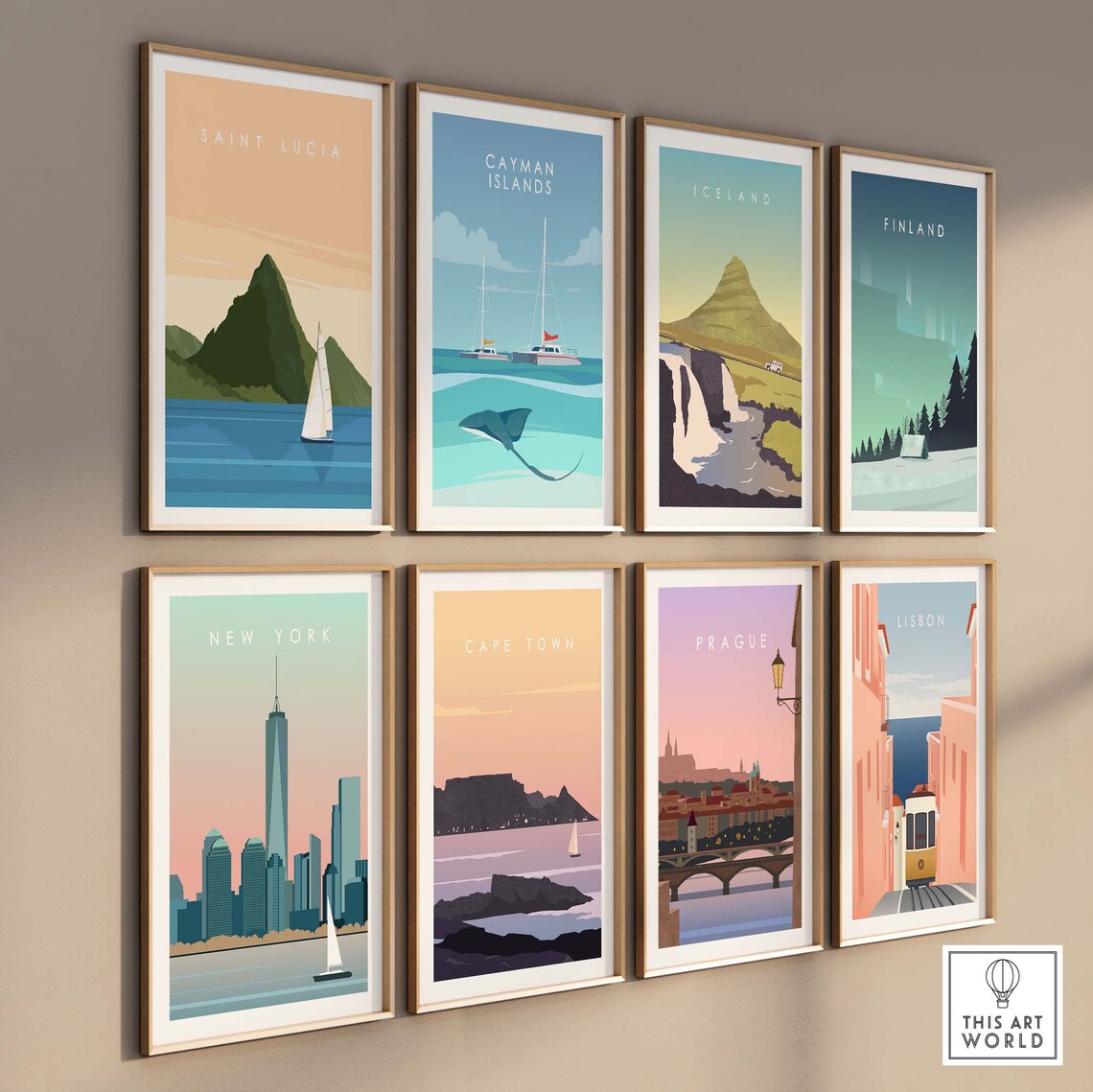 Saint Lucia Caribbean Island Travel Poster Art Print - Image 3