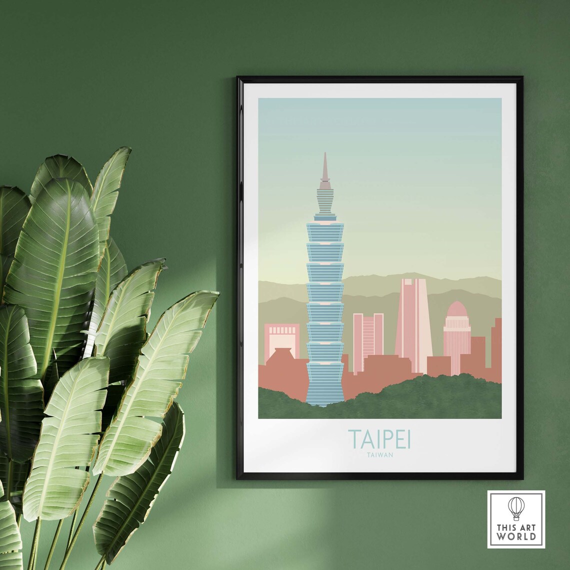 Taipei Travel Poster, Taiwan Wall Art Print - Image 2