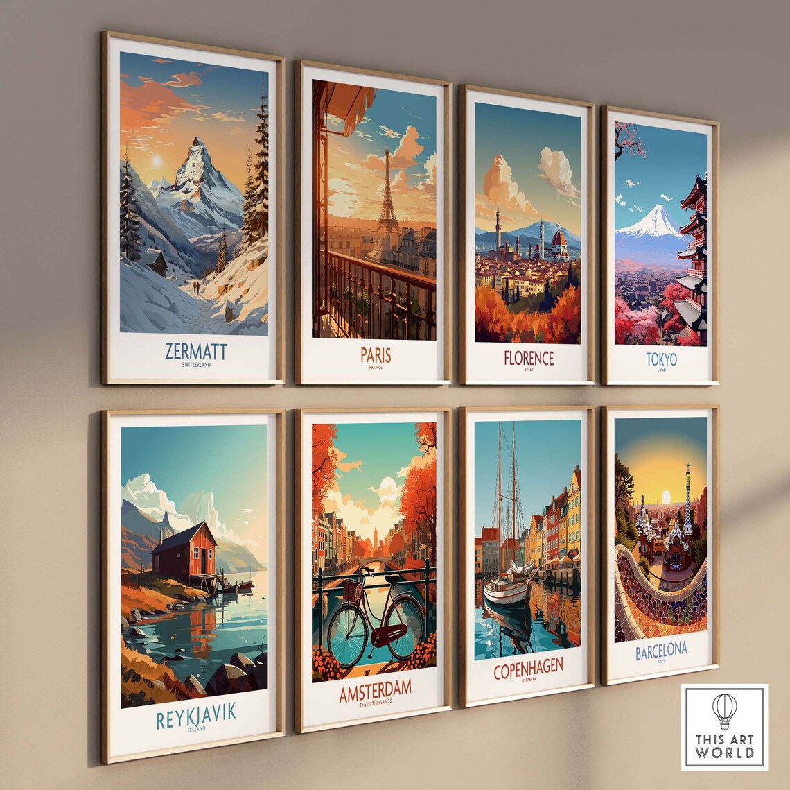 Zermatt Switzerland Matterhorn Snowy Peak Vintage Travel Poster - Image 3