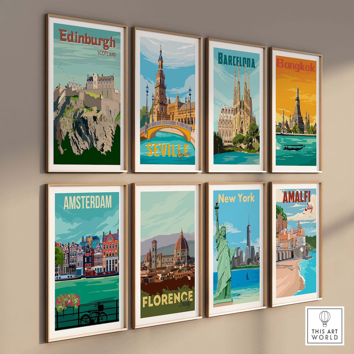 Edinburgh Scotland Travel Poster, Wall Art Print - Image 3
