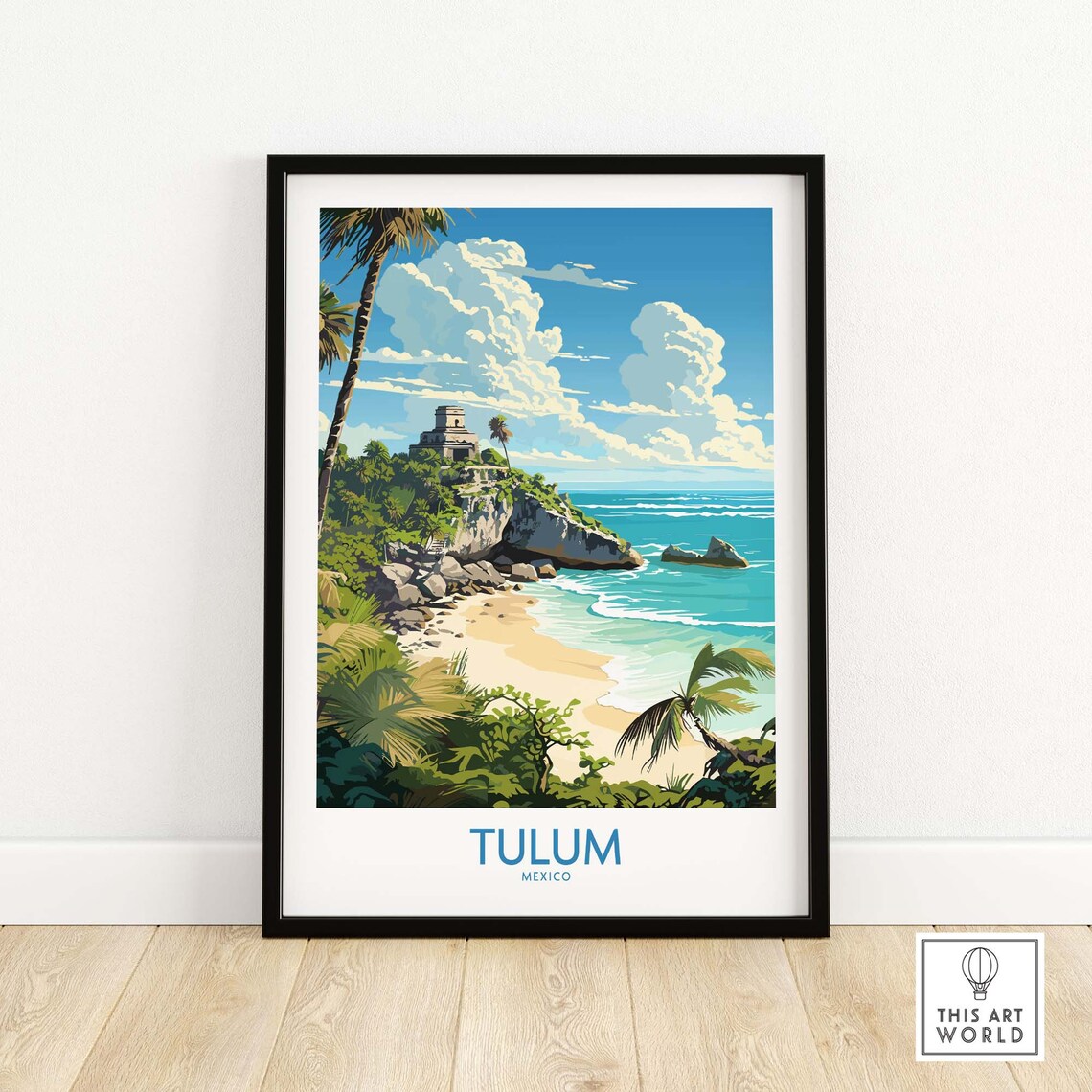 Tulum Travel Poster Art Print, Latin America