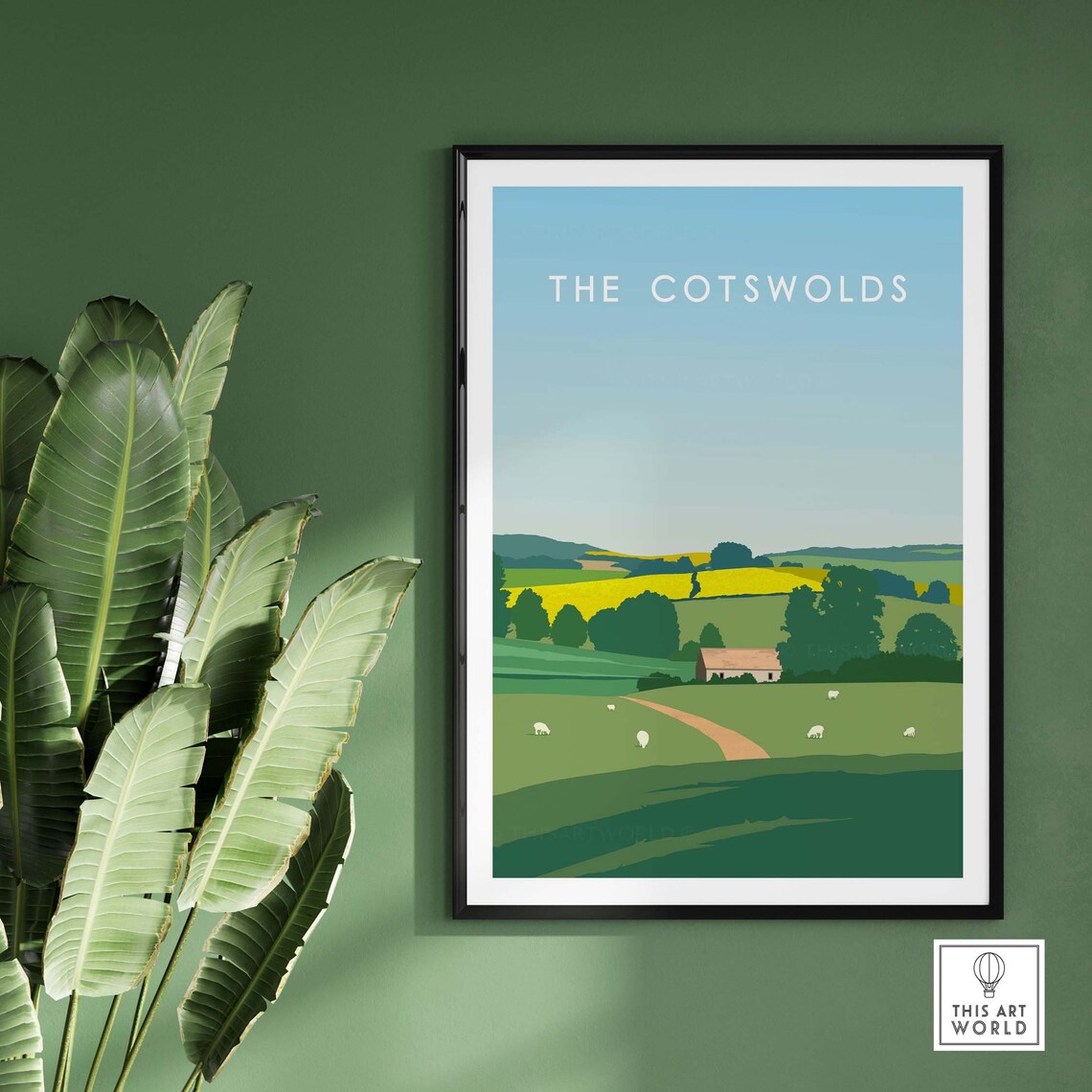 Cotswolds England Travel Poster, Home Decor Art Print - Image 2