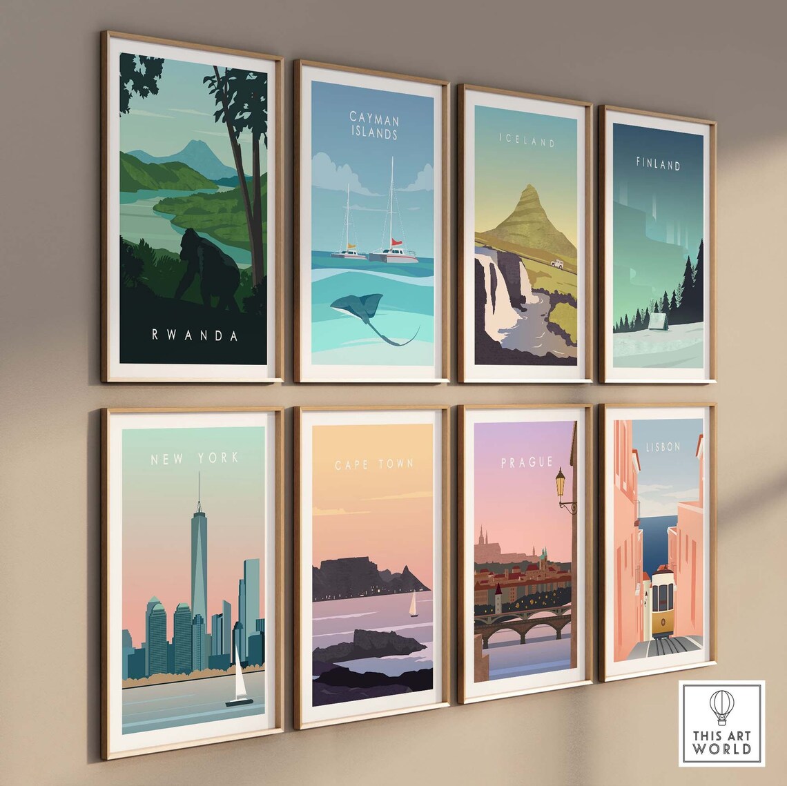 Rwanda Gorilla Safari Minimalist Travel Poster - Image 3