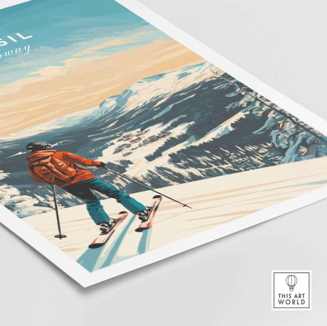 Trysil Travel Poster, Ski Resort Winter Sports - Image 5
