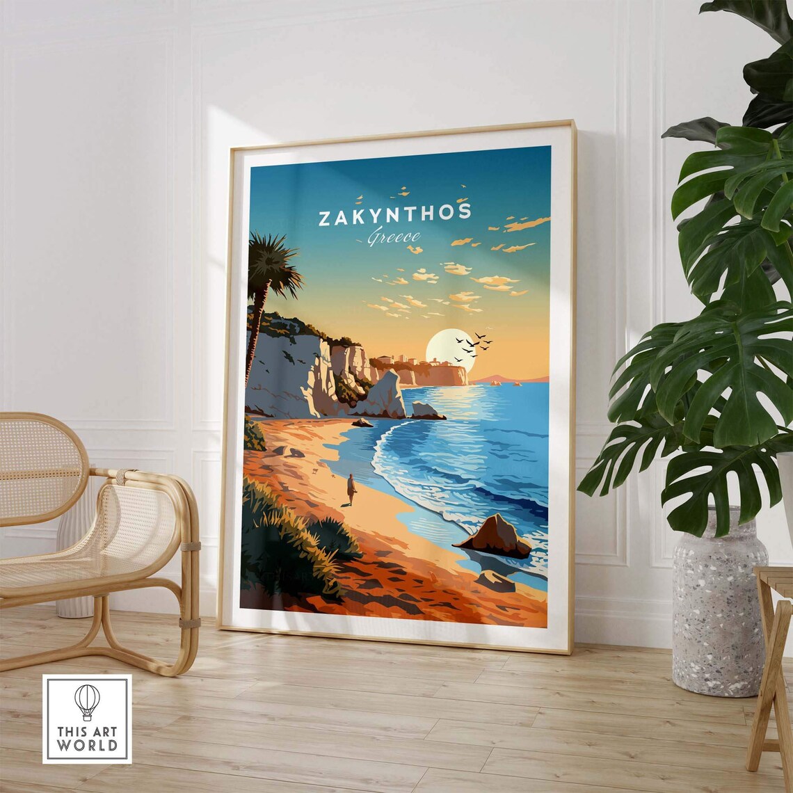 Zakynthos Birthday Present Travel Poster - Image 2