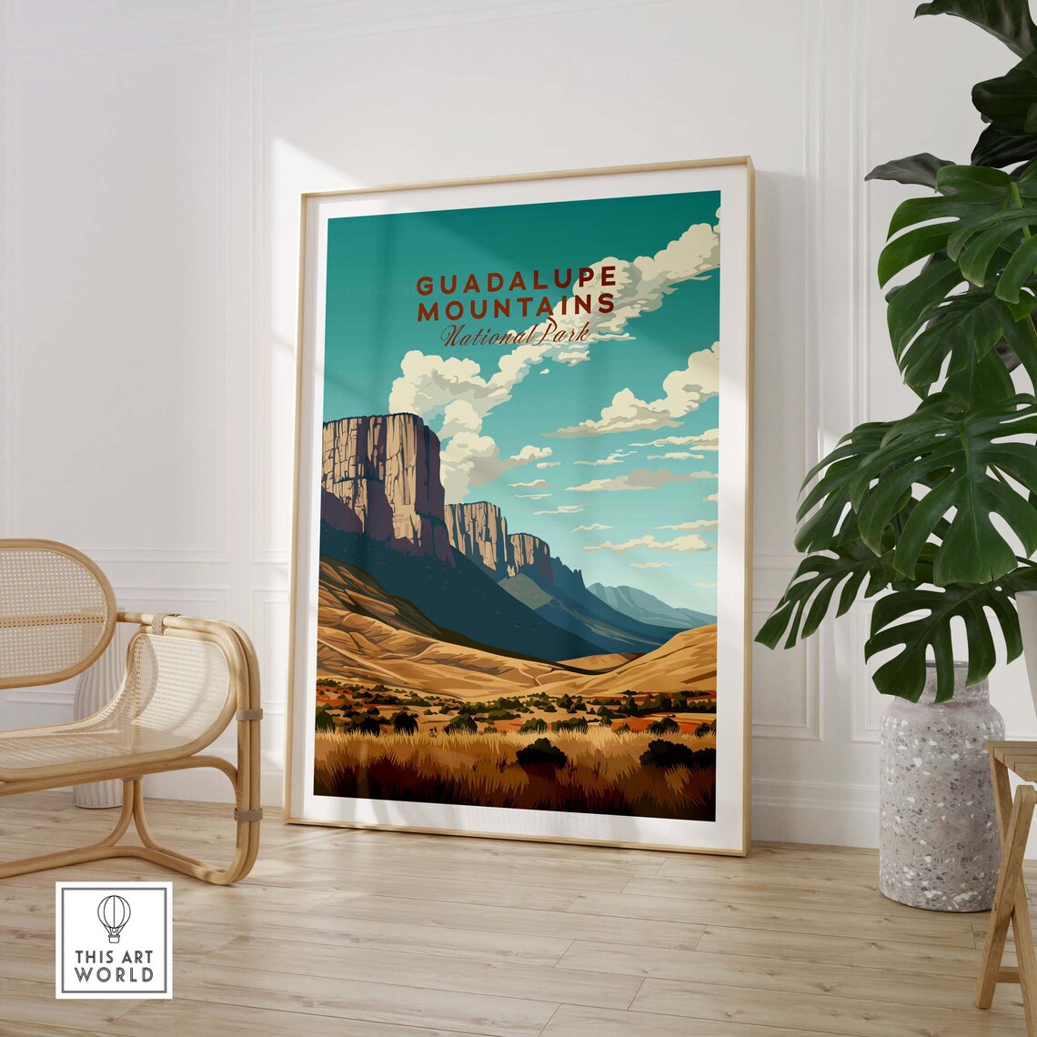 Guadalupe Mountains National Park El Capitan Vintage Travel Poster - Image 3