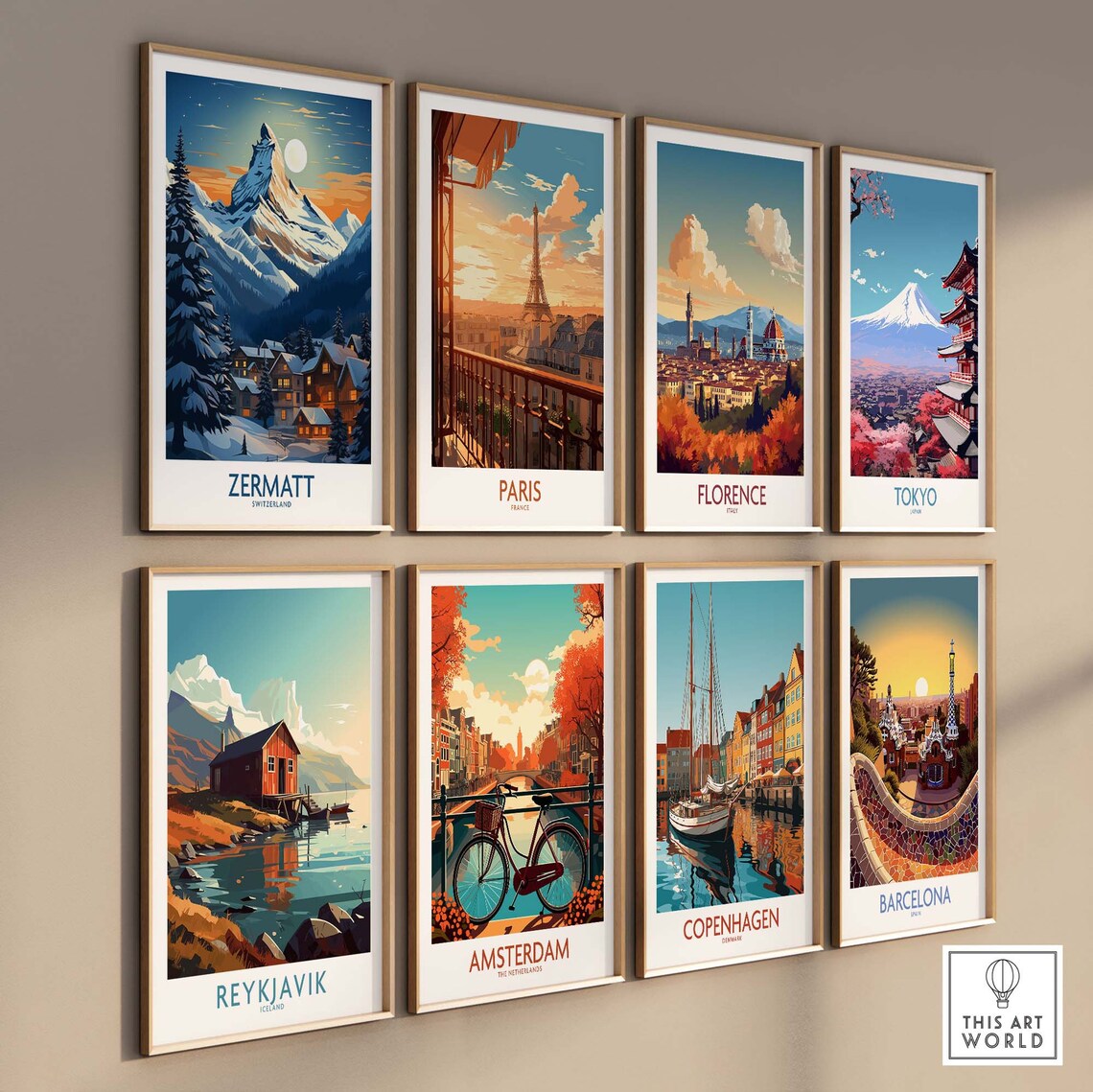 Zermatt Switzerland Travel Poster, Home Decor Print - Image 3