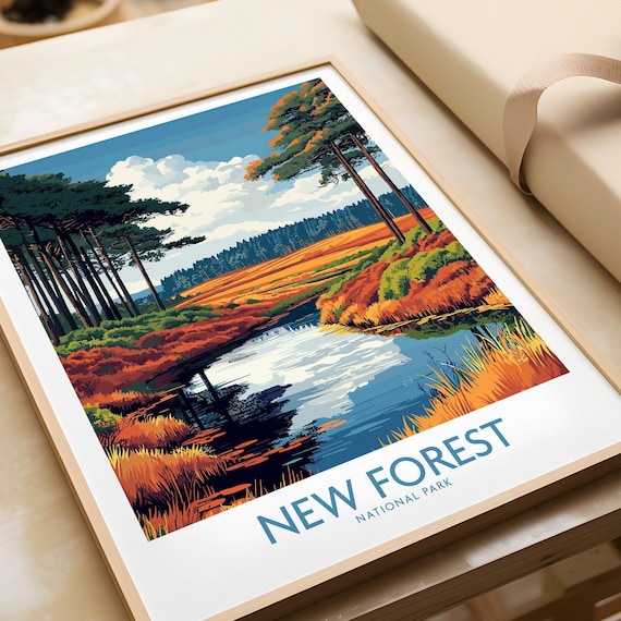 New Forest National Park - Vintage Travel Poster
