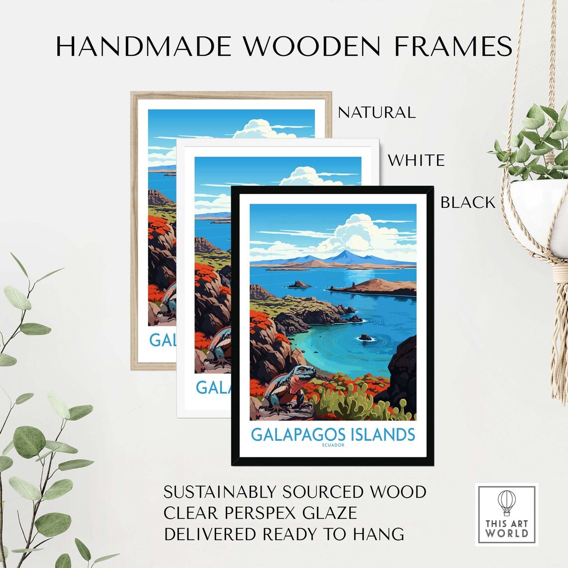 Galapagos Islands Ecuador Marine Iguana Volcanic Coast Poster - Image 4