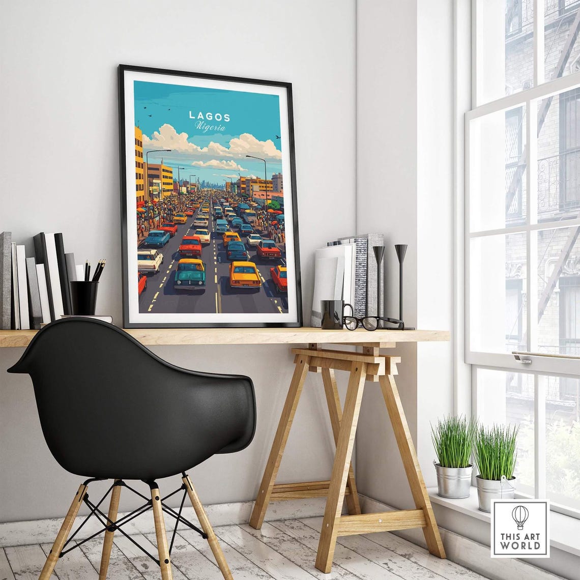 Lagos Travel Poster, Nigeria Illustration - Image 4