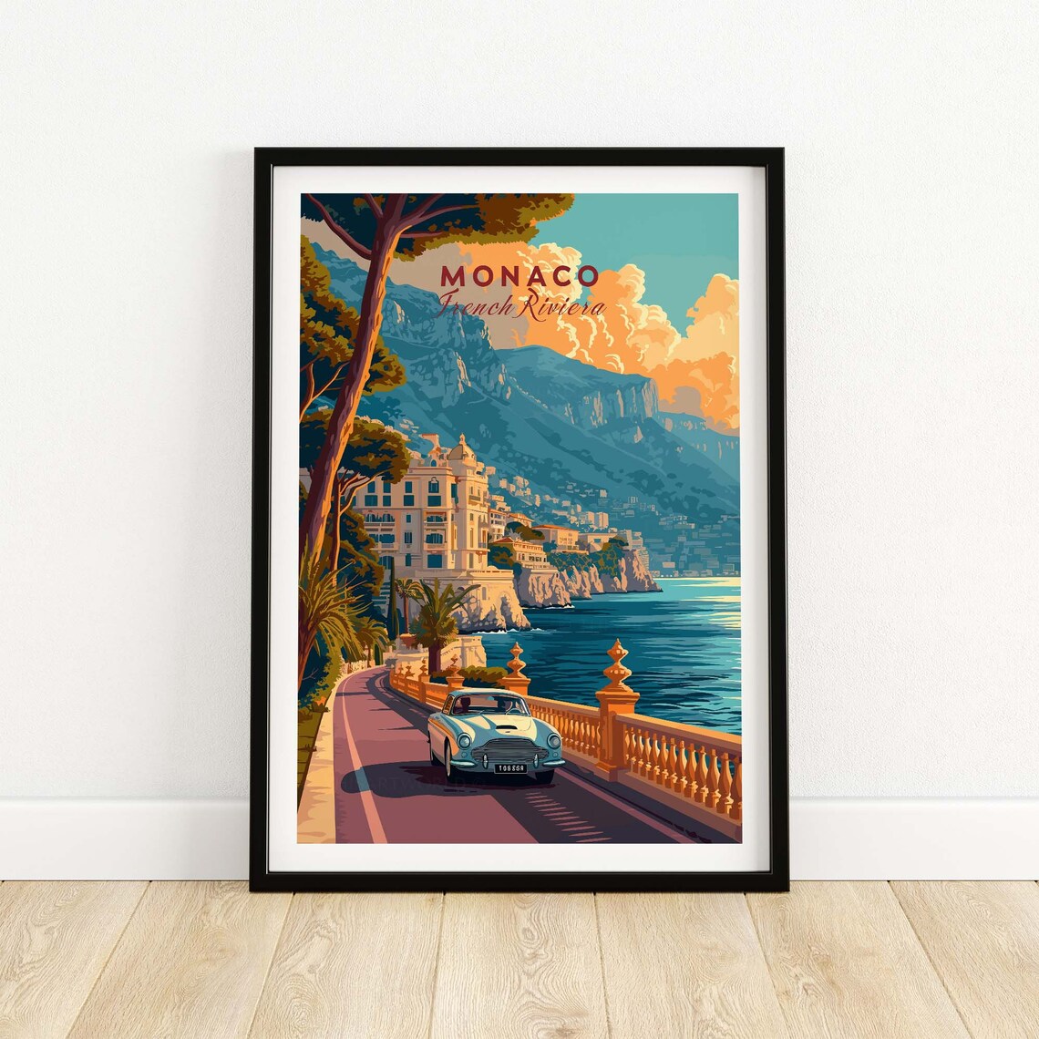 Monaco Travel Poster Art Print, Home Decor - Image 4