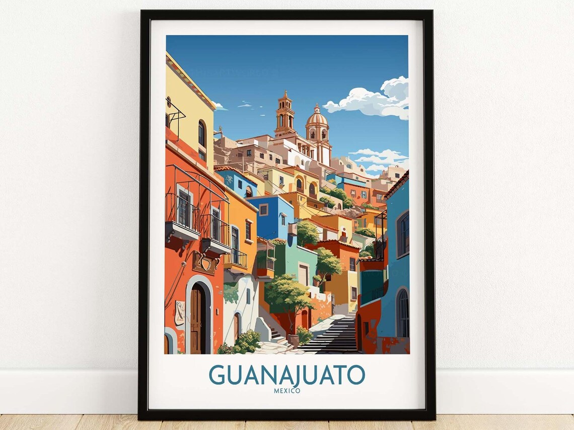 Guanajuato Mexico Travel Poster Art Print