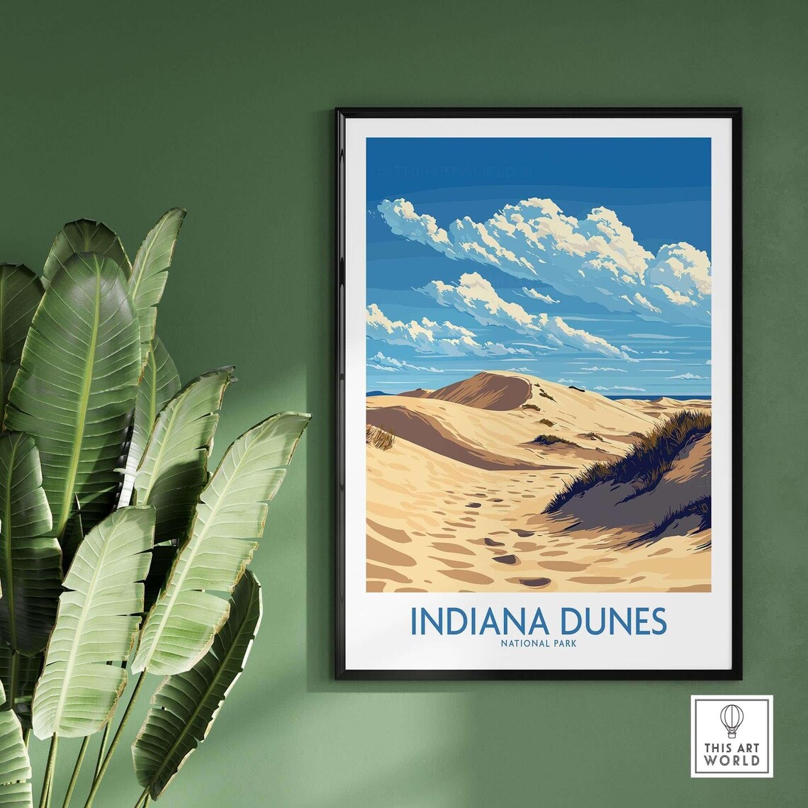 Indiana Dunes National Park Travel Poster, Illustration - Image 2