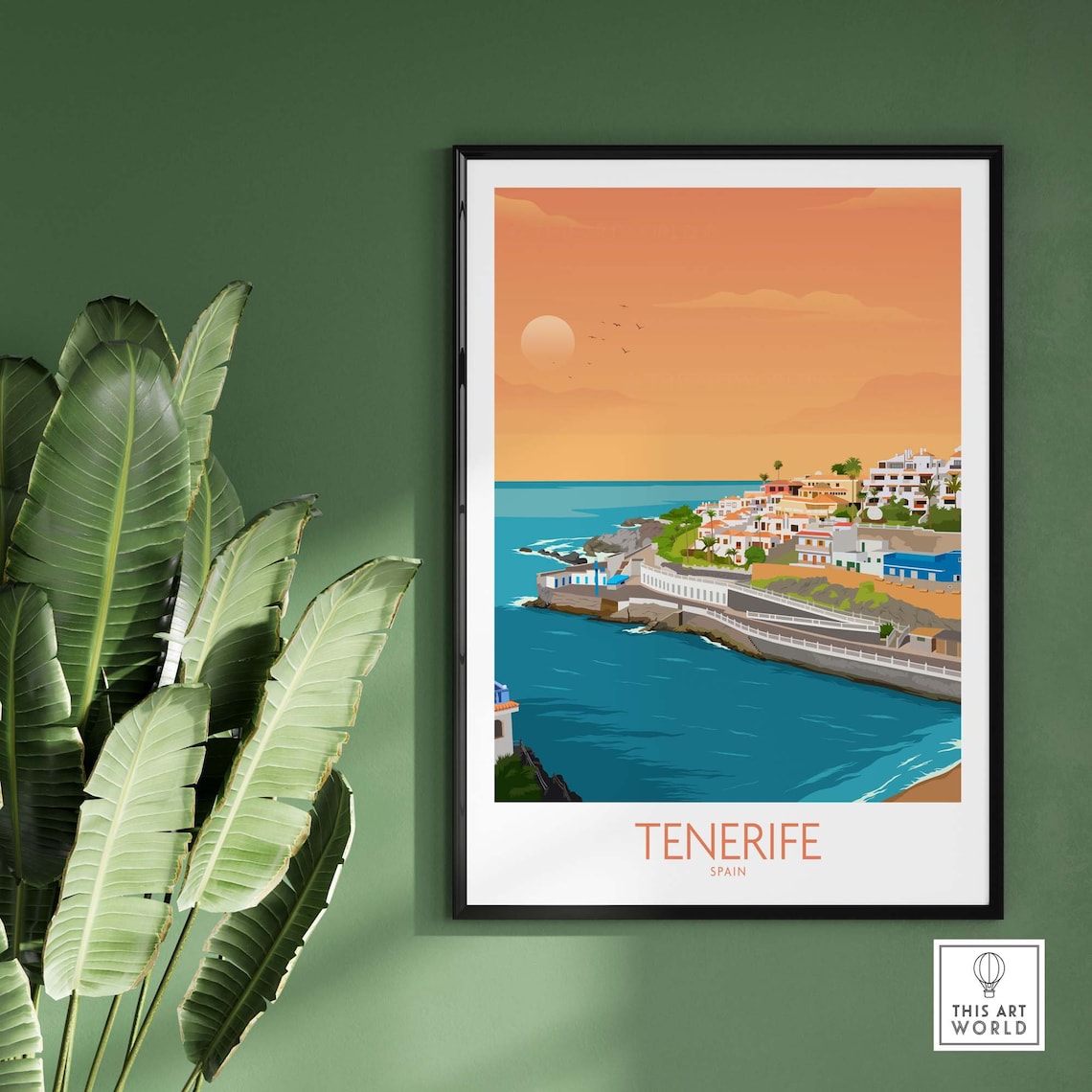 Tenerife Spain Coastal Sunset Cliffs Canary Islands View Poster - Image 2