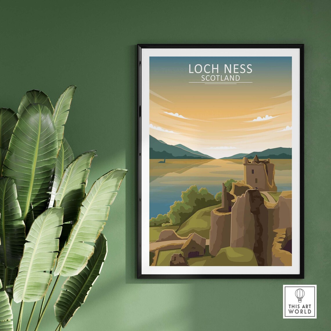 Loch Ness Travel Poster, Scottish Highlands Art Print - Image 3