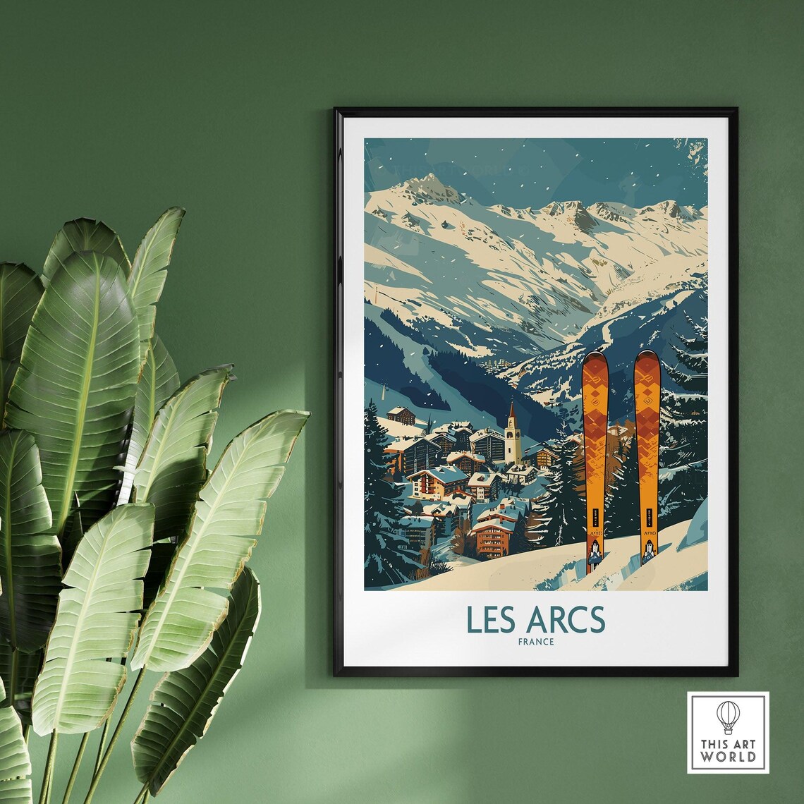 Les Arcs Ski Resort, France Travel Poster - Image 2