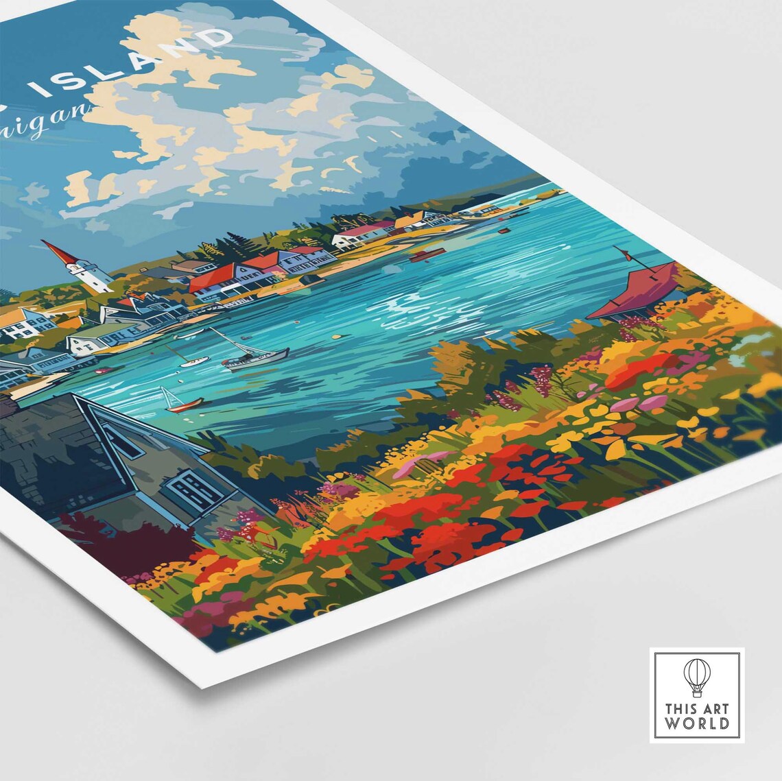Mackinac Island Travel Poster, Lake Huron - Image 4