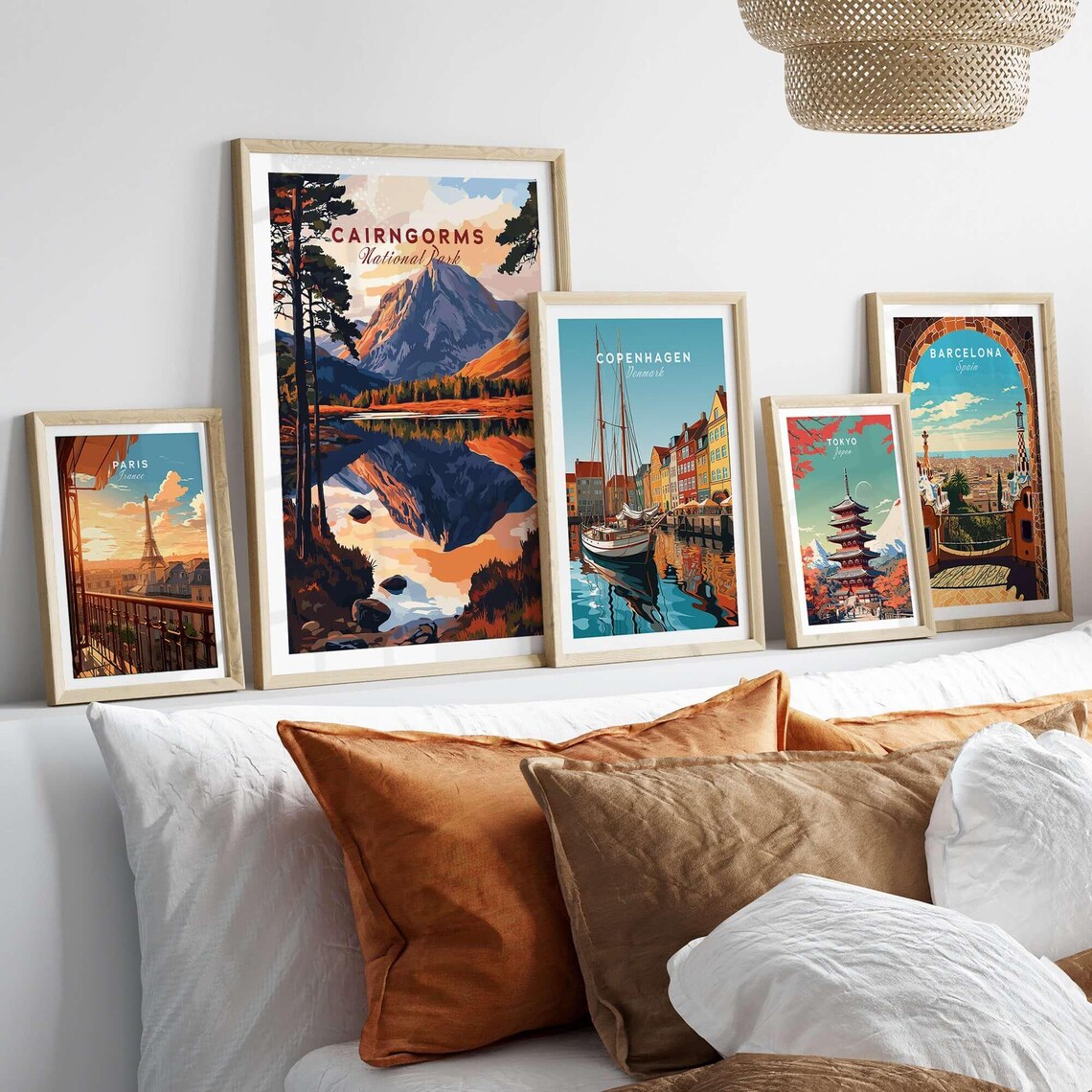 Cairngorms National Park Mirror Lake Sunrise Vintage Travel Poster - Image 2