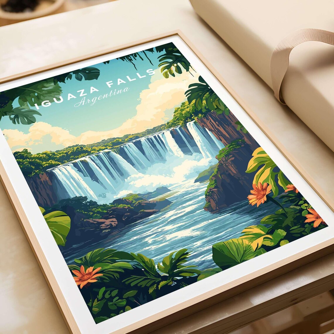 Iguazu Falls Travel Poster, Argentina Landscape Print - Image 4