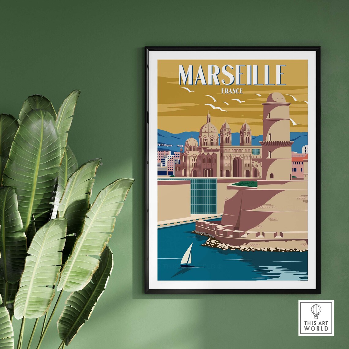 Marseille Travel Poster, French Riviera Wall Art - Image 2