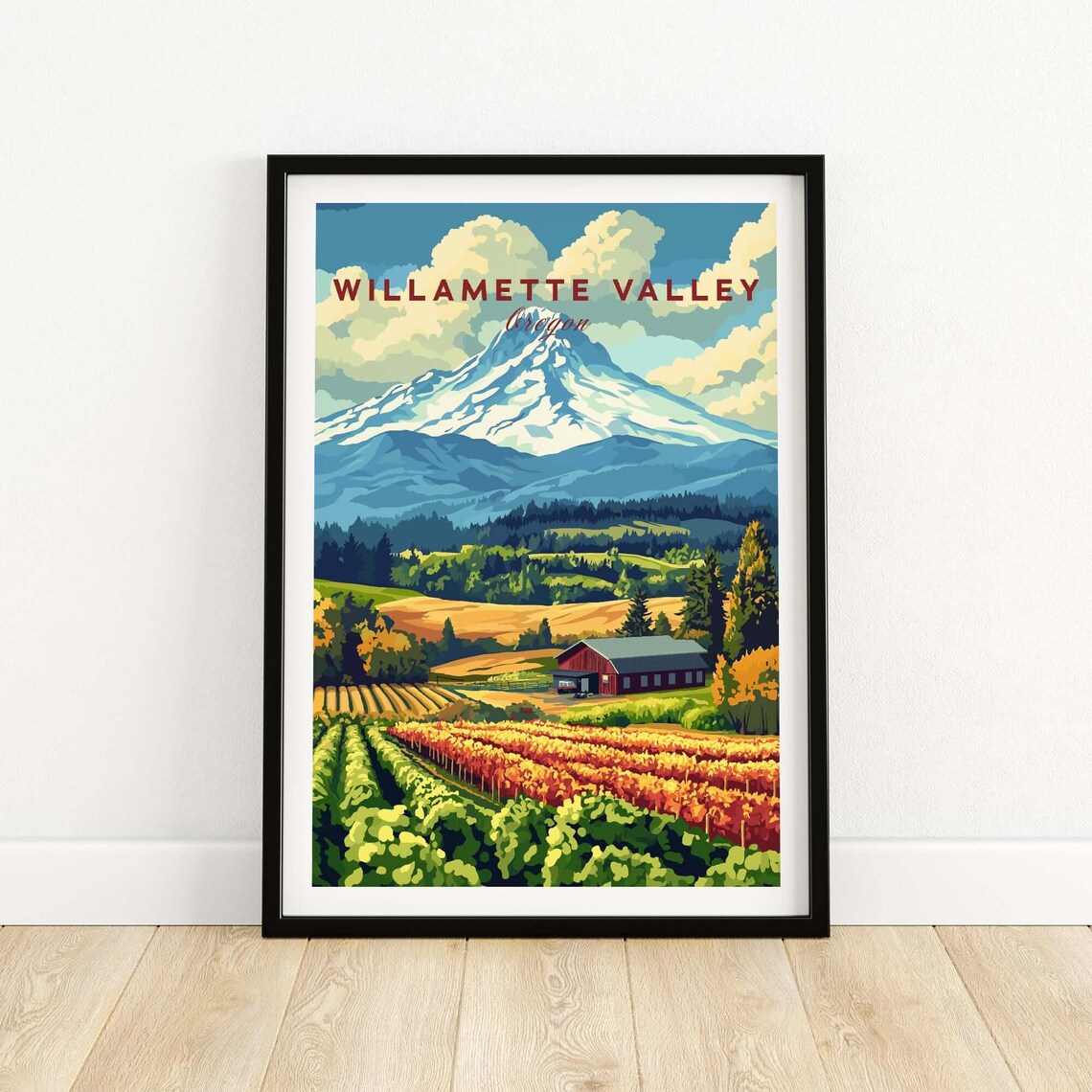 Willamette Valley Oregon, Wine Country Art Print