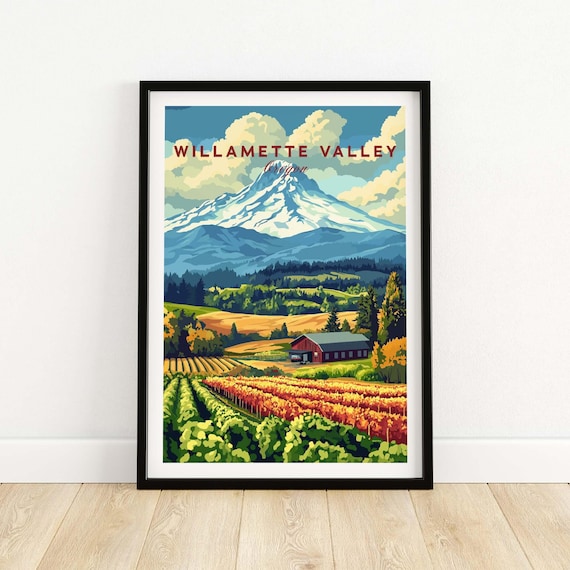 Willamette Valley Oregon, Wine Country Art Print