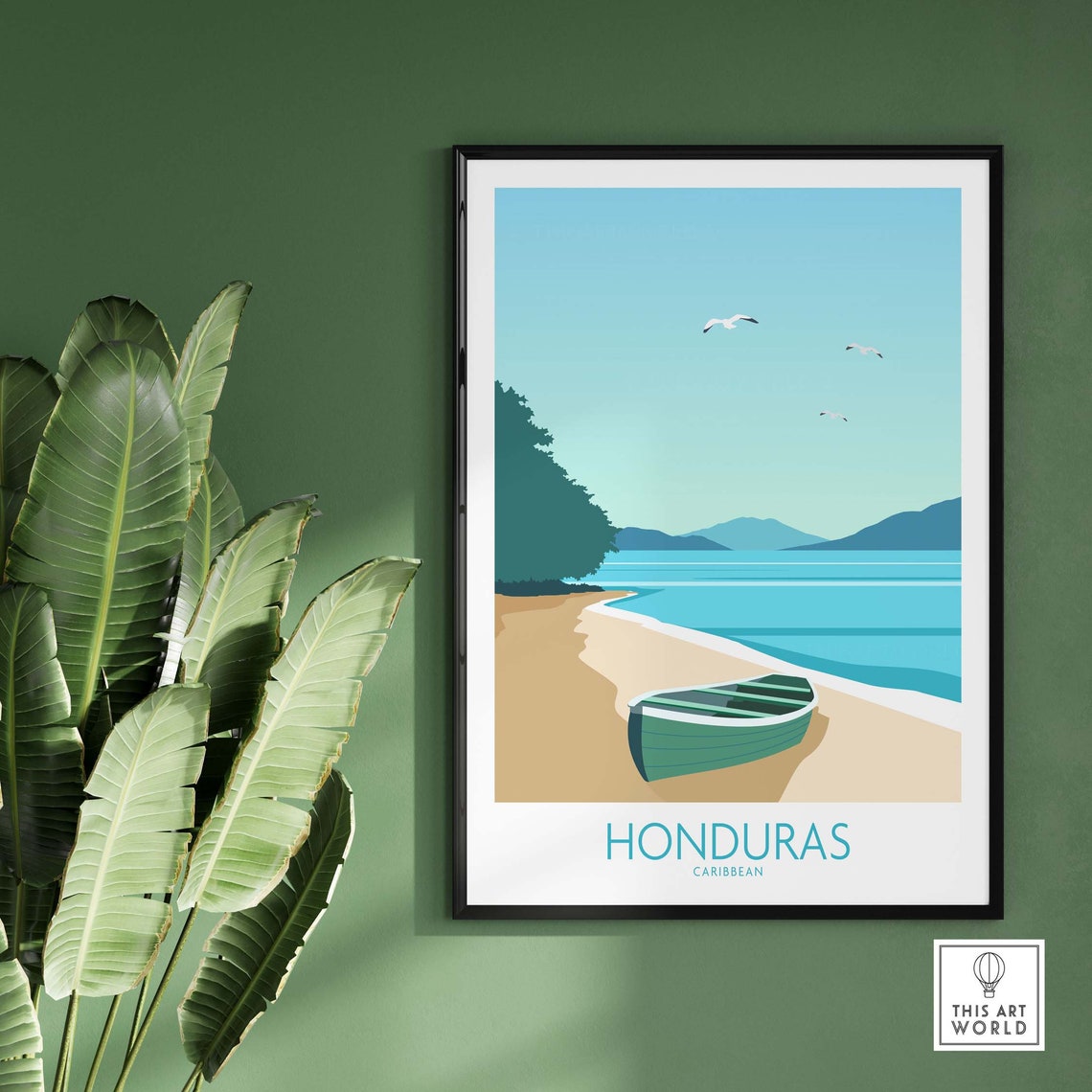 Honduras Poster Caribbean Print - Image 3